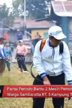 Warga di Sambarata Terima Dua Mesin Pemotong Rumput dari Legislator Perindo