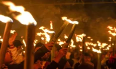 Pawai Obor Teluk Bayur Sambut Bulan Suci Ramadhan
