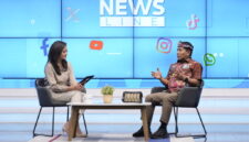 Gubernur Zainal saat menjadi narasumber dalam program Newsline Metro TV, Minggu malam (23/11/2025)