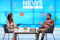 Gubernur Zainal saat menjadi narasumber dalam program Newsline Metro TV, Minggu malam (23/11/2025)