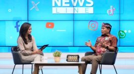Gubernur Zainal saat menjadi narasumber dalam program Newsline Metro TV, Minggu malam (23/11/2025)