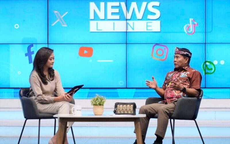 Gubernur Zainal saat menjadi narasumber dalam program Newsline Metro TV, Minggu malam (23/11/2025)