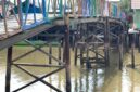 Potret jembatan utama di Pulau Tias yang dilaporkan bergoyang saat dilintasi, memicu kekhawatiran warga terhadap risiko kecelakaan, Rabu (15/04/26).
