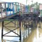 Potret jembatan utama di Pulau Tias yang dilaporkan bergoyang saat dilintasi, memicu kekhawatiran warga terhadap risiko kecelakaan, Rabu (15/04/26).