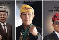 Ketua, Wakil Ketua, dan Sekjen Aliansi Ormas Kaltara.
